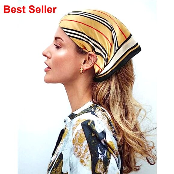 100% Mulberry Silk Scarf, 21x21 Square, Versatile Fashion Accessory - Picture 6 of 7